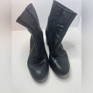 Napoleoni Black Leather Women's Boots Size EU40/9.5